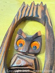 MaxSold Auction: Hand-carved Wooden Owl Wall Hanging Plaque, 15–16" Tall - Maple Ridge (British Columbia, Canada) PARTNER MANAGED Estate Sale Online Auction - Blanshard Street (STORAGE)