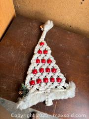 MaxSold Auction: Handmade Macramé Christmas Tree Wall Hanging Ornament - Maple Ridge (British Columbia, Canada) PARTNER MANAGED Estate Sale Online Auction - Blanshard Street (STORAGE)