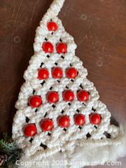 MaxSold Auction: Handmade Macramé Christmas Tree Wall Hanging Ornament - Maple Ridge (British Columbia, Canada) PARTNER MANAGED Estate Sale Online Auction - Blanshard Street (STORAGE)