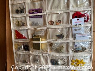 MaxSold Auction: Hanging Jewelry Organizer with Clear Vinyl Pockets - Maple Ridge (British Columbia, Canada) PARTNER MANAGED Estate Sale Online Auction - Blanshard Street (STORAGE)