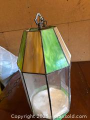 MaxSold Auction: Hanging Stained Glass Pendant Lantern - Maple Ridge (British Columbia, Canada) SELLER MANAGED Estate Sale Online Auction - Blanshard Street (STORAGE)