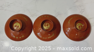 MaxSold Auction: Japan Air Lines (JAL) Sake Cups / Saucer-Style Bowls, Set of 3 - Maple Ridge (British Columbia, Canada) PARTNER MANAGED Estate Sale Online Auction - Blanshard Street (STORAGE)