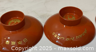 MaxSold Auction: Japan Air Lines (JAL) Sake Cups / Saucer-Style Bowls, Set of 3 - Maple Ridge (British Columbia, Canada) PARTNER MANAGED Estate Sale Online Auction - Blanshard Street (STORAGE)