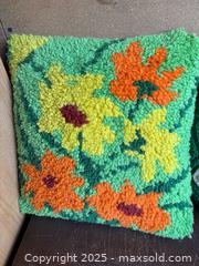 MaxSold Auction: Lot of 2 Vintage 1970s Retro Floral Decorative Throw Pillows - Maple Ridge (British Columbia, Canada) PARTNER MANAGED Estate Sale Online Auction - Blanshard Street (STORAGE)