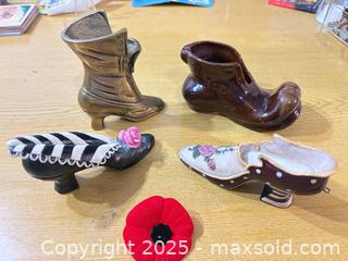 MaxSold Auction: Lot of 4 Victorian-Style Decorative Miniature Shoe Figurines - Maple Ridge (British Columbia, Canada) PARTNER MANAGED Estate Sale Online Auction - Blanshard Street (STORAGE)