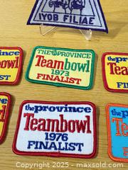 MaxSold Auction: Lot of 7 Embroidered "theprovince" Newspaper Patches 1970s - Maple Ridge (British Columbia, Canada) PARTNER MANAGED Estate Sale Online Auction - Blanshard Street (STORAGE)