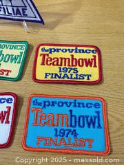 MaxSold Auction: Lot of 7 Embroidered "theprovince" Newspaper Patches 1970s - Maple Ridge (British Columbia, Canada) PARTNER MANAGED Estate Sale Online Auction - Blanshard Street (STORAGE)