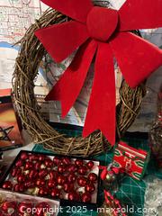 MaxSold Auction: Lot of Mixed Christmas/Holiday Decorations with Wreath - Maple Ridge (British Columbia, Canada) PARTNER MANAGED Estate Sale Online Auction - Blanshard Street (STORAGE)