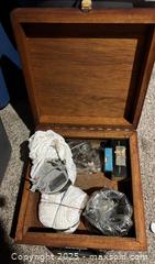 MaxSold Auction: Lot of Optical/Microscope Parts in Wooden Storage Box - Maple Ridge (British Columbia, Canada) PARTNER MANAGED Estate Sale Online Auction - Blanshard Street (STORAGE)