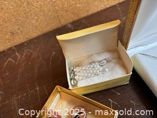 MaxSold Auction: Lot of Vintage Mid-20th Century Costume Jewelry with Woven Box - Maple Ridge (British Columbia, Canada) PARTNER MANAGED Estate Sale Online Auction - Blanshard Street (STORAGE)