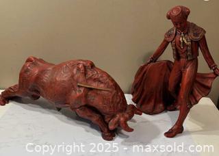MaxSold Auction: Matador and Bull Figurine Set by Universal Statuary Co., 1968 - Maple Ridge (British Columbia, Canada) PARTNER MANAGED Estate Sale Online Auction - Blanshard Street (STORAGE)
