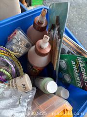 MaxSold Auction: Mixed Craft Supplies Lot with Blue Storage Tote - Maple Ridge (British Columbia, Canada) PARTNER MANAGED Estate Sale Online Auction - Blanshard Street (STORAGE)