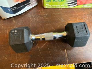 MaxSold Auction: Mixed Lot: 10 lb Rubber Hex Dumbbell + Two Boxed Household Items - Maple Ridge (British Columbia, Canada) PARTNER MANAGED Estate Sale Online Auction - Blanshard Street (STORAGE)