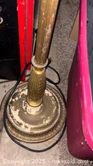 MaxSold Auction: Neoclassical Brass Torchiere Floor Lamp, Floral/Leaf Motif, 50–62 in - Maple Ridge (British Columbia, Canada) PARTNER MANAGED Estate Sale Online Auction - Blanshard Street (STORAGE)