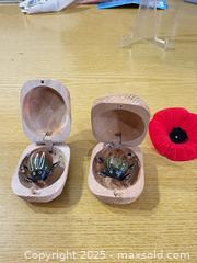 MaxSold Auction: Pair of Decorative Beetle Figurines in Hinged Wooden Boxes - Maple Ridge (British Columbia, Canada) PARTNER MANAGED Estate Sale Online Auction - Blanshard Street (STORAGE)