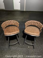 MaxSold Auction: Pair of Mid-Century Industrial Tufted Bar Stools - Maple Ridge (British Columbia, Canada) PARTNER MANAGED Estate Sale Online Auction - Blanshard Street (STORAGE)