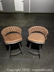 MaxSold Auction: Pair of Mid-Century Industrial Tufted Bar Stools - Maple Ridge (British Columbia, Canada) PARTNER MANAGED Estate Sale Online Auction - Blanshard Street (STORAGE)
