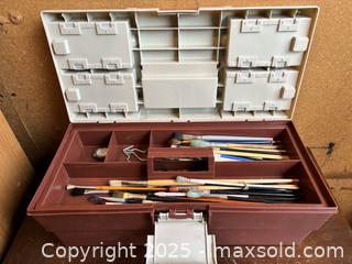 MaxSold Auction: Plastic Craft Storage Toolbox with Removable Tray - Maple Ridge (British Columbia, Canada) PARTNER MANAGED Estate Sale Online Auction - Blanshard Street (STORAGE)