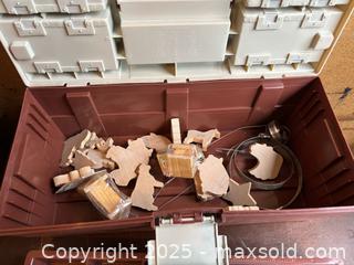 MaxSold Auction: Plastic Craft Storage Toolbox with Removable Tray - Maple Ridge (British Columbia, Canada) PARTNER MANAGED Estate Sale Online Auction - Blanshard Street (STORAGE)