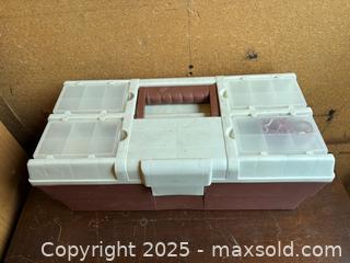 MaxSold Auction: Plastic Craft Storage Toolbox with Removable Tray - Maple Ridge (British Columbia, Canada) PARTNER MANAGED Estate Sale Online Auction - Blanshard Street (STORAGE)