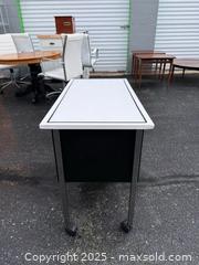 MaxSold Auction: Rolling Utility Table / Small Cart - 36" x 18" x 29" White Top - Maple Ridge (British Columbia, Canada) PARTNER MANAGED Estate Sale Online Auction - Blanshard Street (STORAGE)