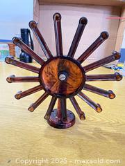 MaxSold Auction: Rotating Tortoiseshell Bakelite Tabletop Hanging  Tie Peg Rack, 12 Pegs - Maple Ridge (British Columbia, Canada) PARTNER MANAGED Estate Sale Online Auction - Blanshard Street (STORAGE)