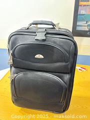 MaxSold Auction: Samsonite Carry-On Rolling Suitcase, Black (20–22") - Maple Ridge (British Columbia, Canada) PARTNER MANAGED Estate Sale Online Auction - Blanshard Street (STORAGE)