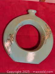 MaxSold Auction: Seafoam Ceramic Ring Sculptural Vase — Mid-Century Style - Maple Ridge (British Columbia, Canada) PARTNER MANAGED Estate Sale Online Auction - Blanshard Street (STORAGE)