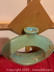 MaxSold Auction: Seafoam Ceramic Ring Sculptural Vase — Mid-Century Style - Maple Ridge (British Columbia, Canada) PARTNER MANAGED Estate Sale Online Auction - Blanshard Street (STORAGE)