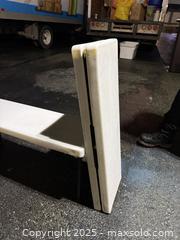 MaxSold Auction: Set of 2 Folding 6 ft Party/Picnic Benches — Plastic Top, Metal Legs - Maple Ridge (British Columbia, Canada) PARTNER MANAGED Estate Sale Online Auction - Blanshard Street (STORAGE)