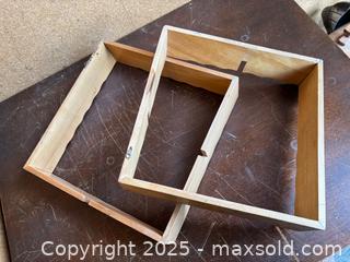 MaxSold Auction: Set of 2 MCM Blonde Wood Knick Knack Shelves Stamped Made in Japan - Maple Ridge (British Columbia, Canada) PARTNER MANAGED Estate Sale Online Auction - Blanshard Street (STORAGE)