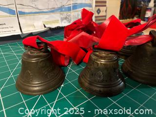 MaxSold Auction: Set of 4 Small Patinated Brass/Bronze Decorative Bells - Maple Ridge (British Columbia, Canada) SELLER MANAGED Estate Sale Online Auction - Blanshard Street (STORAGE)