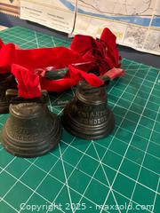 MaxSold Auction: Set of 4 Small Patinated Brass/Bronze Decorative Bells - Maple Ridge (British Columbia, Canada) SELLER MANAGED Estate Sale Online Auction - Blanshard Street (STORAGE)