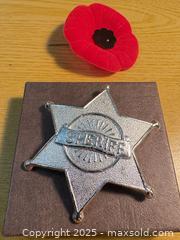 MaxSold Auction: Sheriff Star Badge Pin Brooch, Silver-Tone, Made in England - Maple Ridge (British Columbia, Canada) PARTNER MANAGED Estate Sale Online Auction - Blanshard Street (STORAGE)