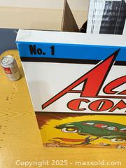 MaxSold Auction: Stretched Canvas Wall Art — Action Comics No. 1 Cover (Superman 1st Appearance) - Maple Ridge (British Columbia, Canada) PARTNER MANAGED Estate Sale Online Auction - Blanshard Street (STORAGE)