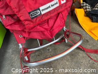 MaxSold Auction: Taymor Mount Hood Red External-Frame Backpack - Maple Ridge (British Columbia, Canada) PARTNER MANAGED Estate Sale Online Auction - Blanshard Street (STORAGE)