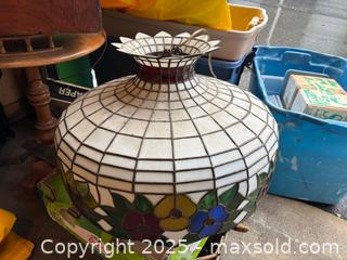 MaxSold Auction: Tiffany-Style hanging Stained Glass Lamp Shade, 21–24 in Diameter - Maple Ridge (British Columbia, Canada) PARTNER MANAGED Estate Sale Online Auction - Blanshard Street (STORAGE)