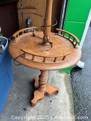 MaxSold Auction: Tiffany-Style Stained-Glass Shade Table Lamp on Wood Base - Maple Ridge (British Columbia, Canada) PARTNER MANAGED Estate Sale Online Auction - Blanshard Street (STORAGE)