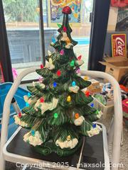 MaxSold Auction: Vintage Glazed Ceramic Mini 19” Christmas Tree (Electric) - Maple Ridge (British Columbia, Canada) SELLER MANAGED Estate Sale Online Auction - Blanshard Street (STORAGE)