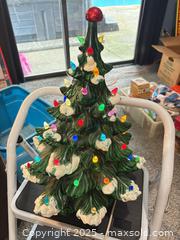 MaxSold Auction: Vintage Glazed Ceramic Mini 19” Christmas Tree (Electric) - Maple Ridge (British Columbia, Canada) SELLER MANAGED Estate Sale Online Auction - Blanshard Street (STORAGE)