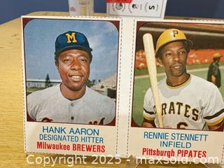 MaxSold Auction: Vintage Topps Baseball Hank Aaron uncut panel Cards Lot of 3, 1974 (Likely) - Maple Ridge (British Columbia, Canada) PARTNER MANAGED Estate Sale Online Auction - Blanshard Street (STORAGE)