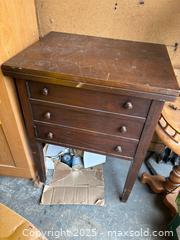 MaxSold Auction: White Rotary Treadle Cabinet Sewing Machine (Tabletop Cabinet) - Maple Ridge (British Columbia, Canada) PARTNER MANAGED Estate Sale Online Auction - Blanshard Street (STORAGE)