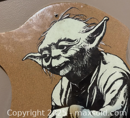 MaxSold Auction: Yoda Star Wars Cork Wall Plaque (© LFL 1980) - Maple Ridge (British Columbia, Canada) PARTNER MANAGED Estate Sale Online Auction - Blanshard Street (STORAGE)