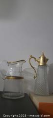 MaxSold Auction: Large Crystal Water Pitchers, Clear Diamond Pattern, Gold Trim - Toronto (Ontario, Canada) SELLER MANAGED Downsizing Online Auction - Wilson Avenue (CONDO)