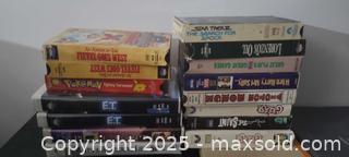 MaxSold Auction: Lot of 15 VHS Full-Size Videocassettes — Various Titles - Toronto (Ontario, Canada) SELLER MANAGED Downsizing Online Auction - Wilson Avenue (CONDO)