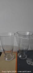 MaxSold Auction: Lot of 2 Clear Glass Hurricane Vases, ~10 in H, >5 in Opening - Toronto (Ontario, Canada) SELLER MANAGED Downsizing Online Auction - Wilson Avenue (CONDO)