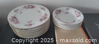 MaxSold Auction: Sango Porcelain Floral Dinner Plates &#38; Soup Bowls, 16 pcs - Toronto (Ontario, Canada) SELLER MANAGED Downsizing Online Auction - Wilson Avenue (CONDO)