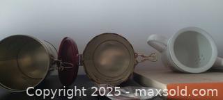 MaxSold Auction: Tim Hortons Limited Edition Oversized Teapot with Two Metal Canisters &#38; Spoon - Toronto (Ontario, Canada) SELLER MANAGED Downsizing Online Auction - Wilson Avenue (CONDO)