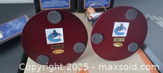 MaxSold Auction: Vancouver Canucks NHL Licensed Collectible Figurine Pair on Wood Base - Toronto (Ontario, Canada) SELLER MANAGED Downsizing Online Auction - Wilson Avenue (CONDO)