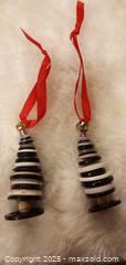 MaxSold Auction: 2 Homemade Black & white tree ornament  - North Cowichan(Crofton) (British Columbia, Canada) SELLER MANAGED Downsizing Online Auction - Musgrave Street